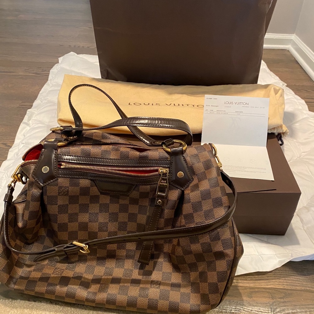 Louis Vuitton Evora MM Damier Ebene Bag